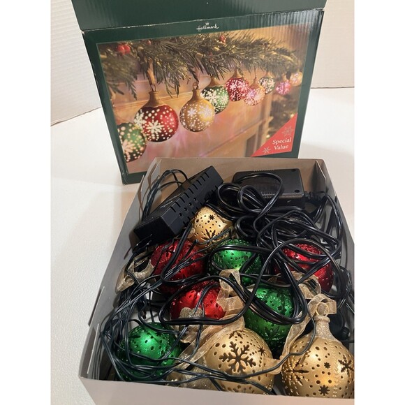 Hallmark Illuminations Snowflake Snowballs & Powerbox Christmas Holiday Decor - Picture 4 of 7